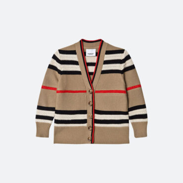 Stripe Cashmere Cardigan